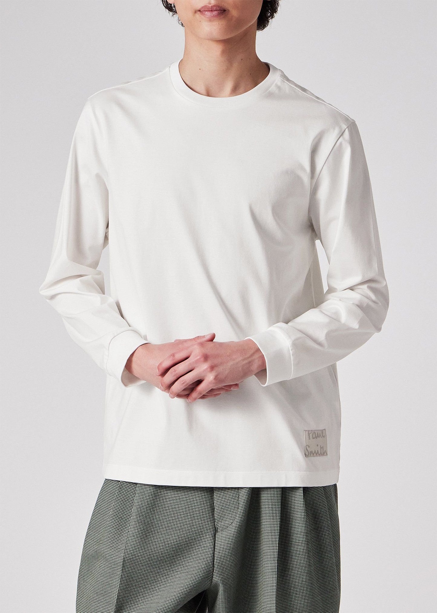"Cropped logo" 長袖Tシャツ