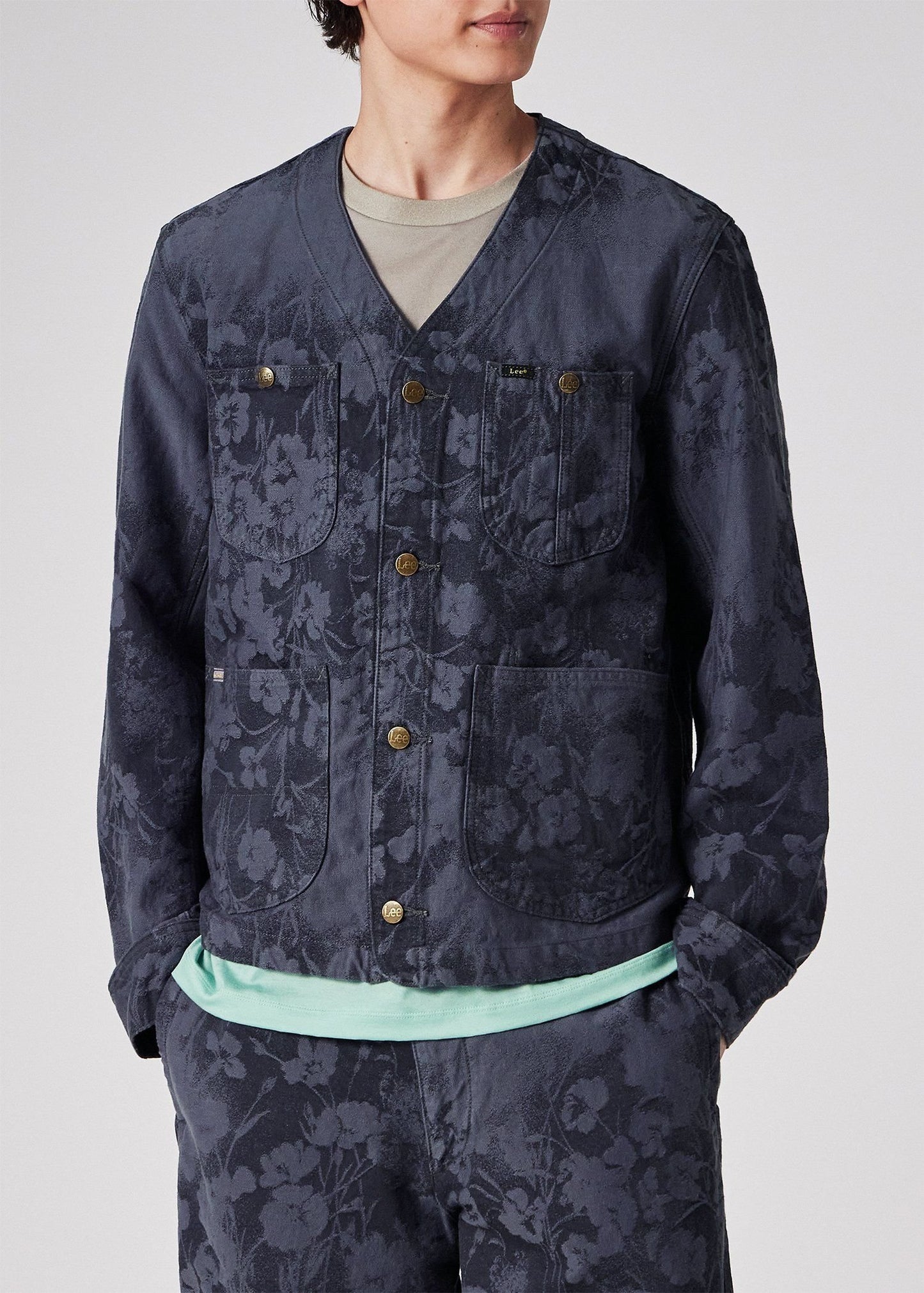 Paul Smith + Lee ジャカード ノーカラー ブルゾン