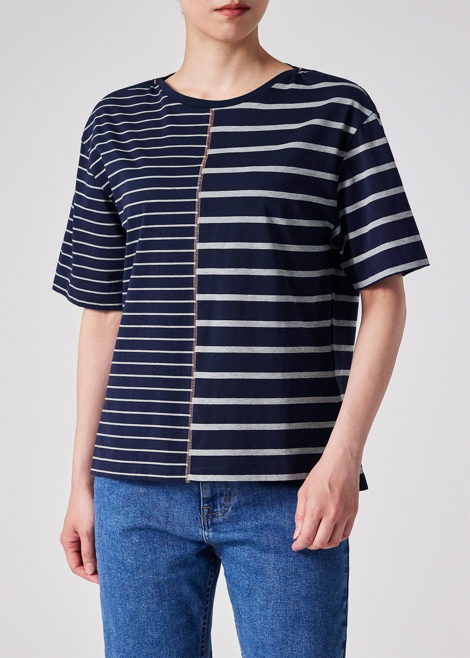 ウィメンズ リラックス ボーダー 半袖Tシャツ