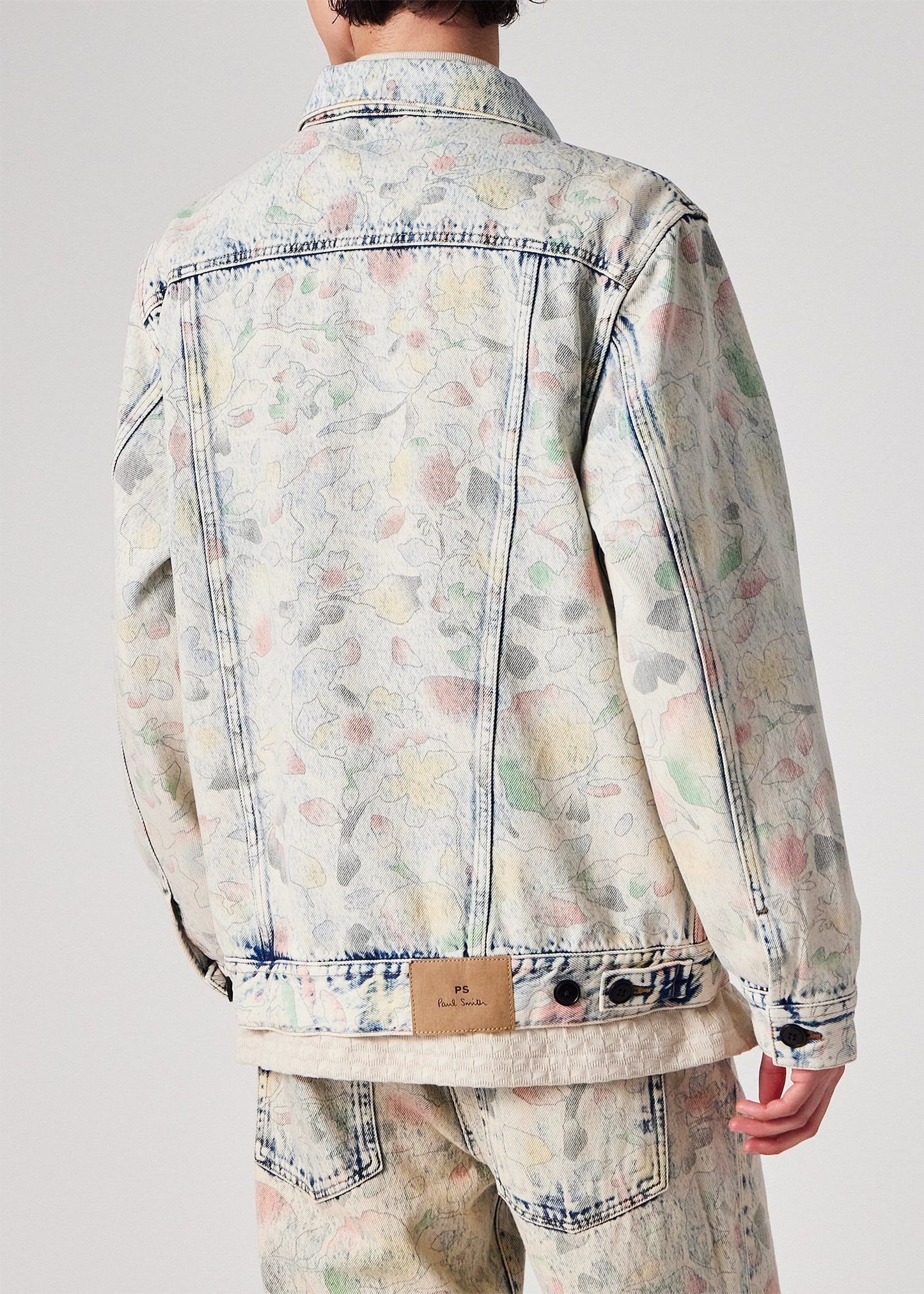"Bleach Denim Floral" デニムジャケット