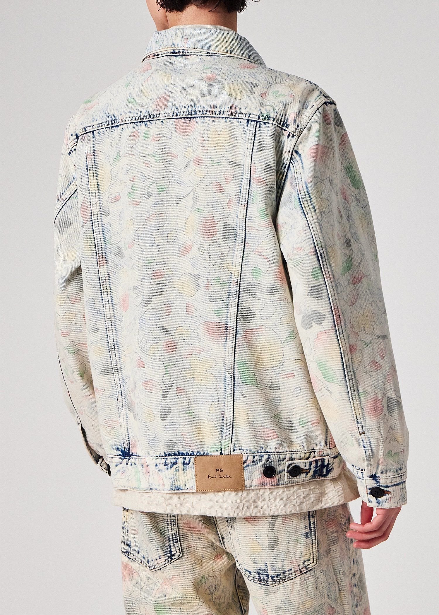 "Bleach Denim Floral" デニムジャケット