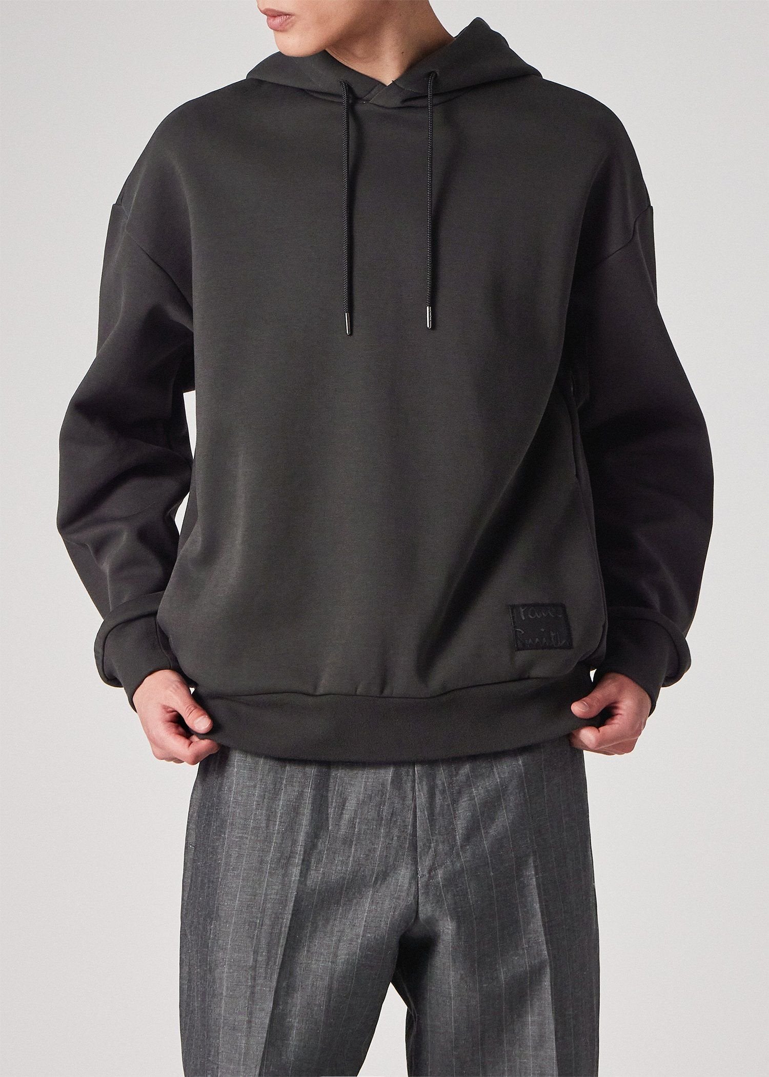 "Cropped Logo" ダンボールニット パーカ