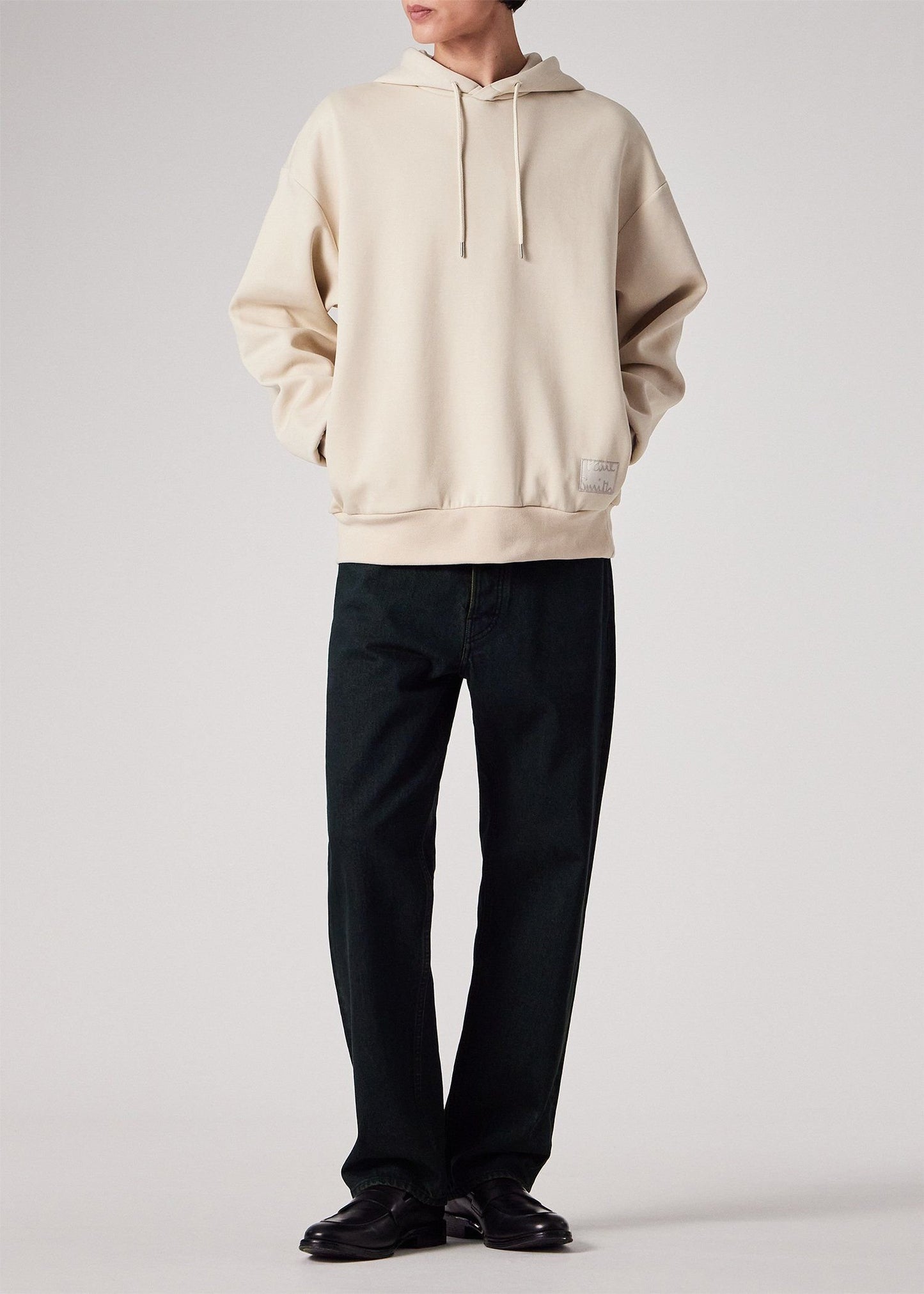 "Cropped Logo" ダンボールニット パーカ