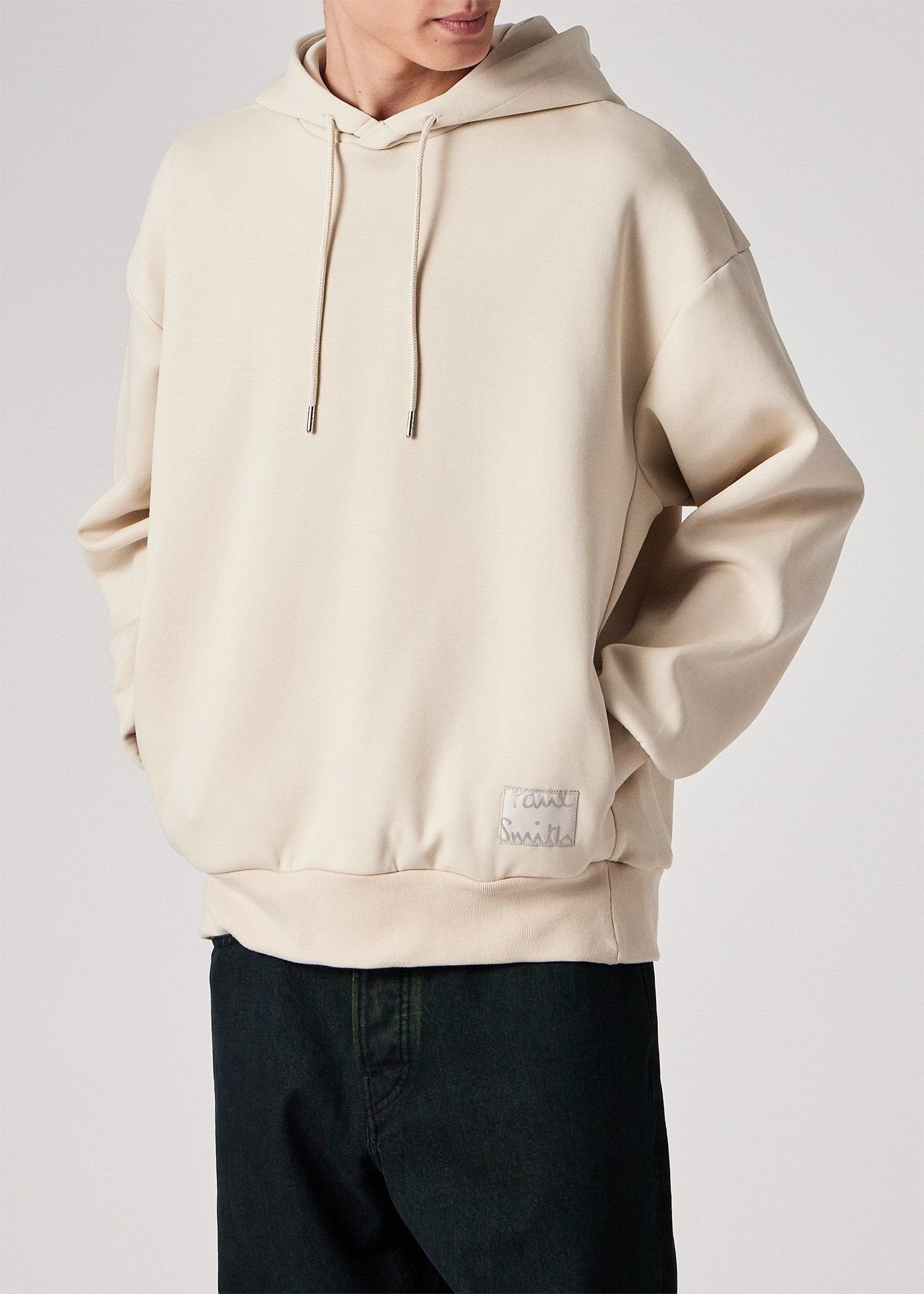 "Cropped Logo" ダンボールニット パーカ