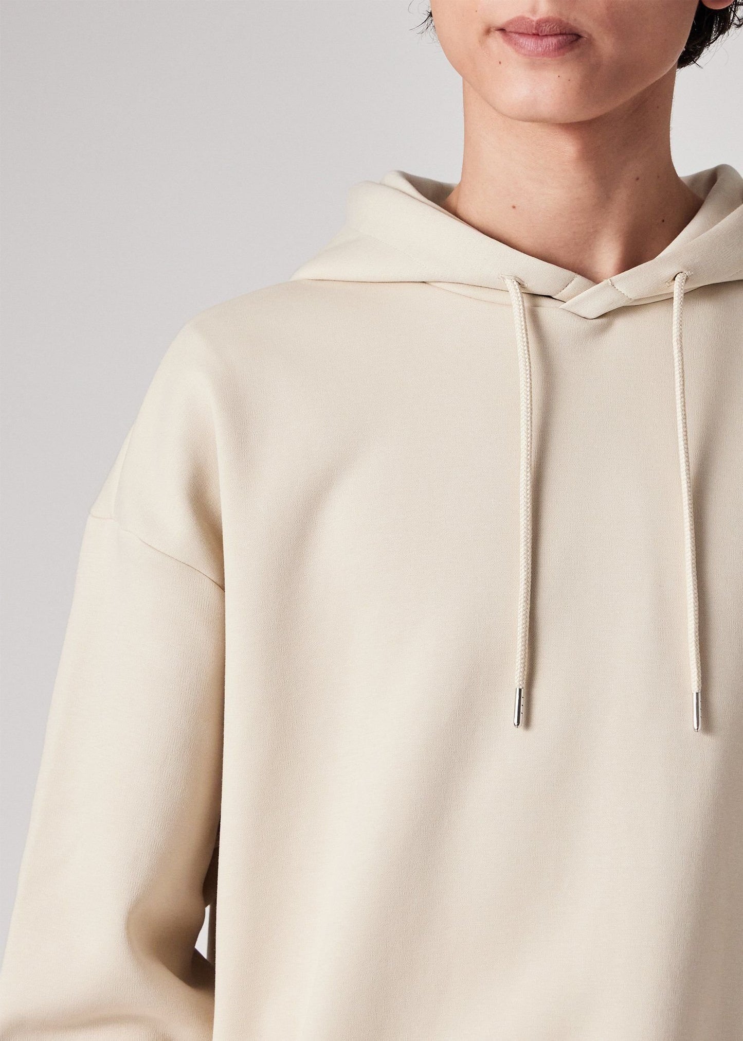 "Cropped Logo" ダンボールニット パーカ
