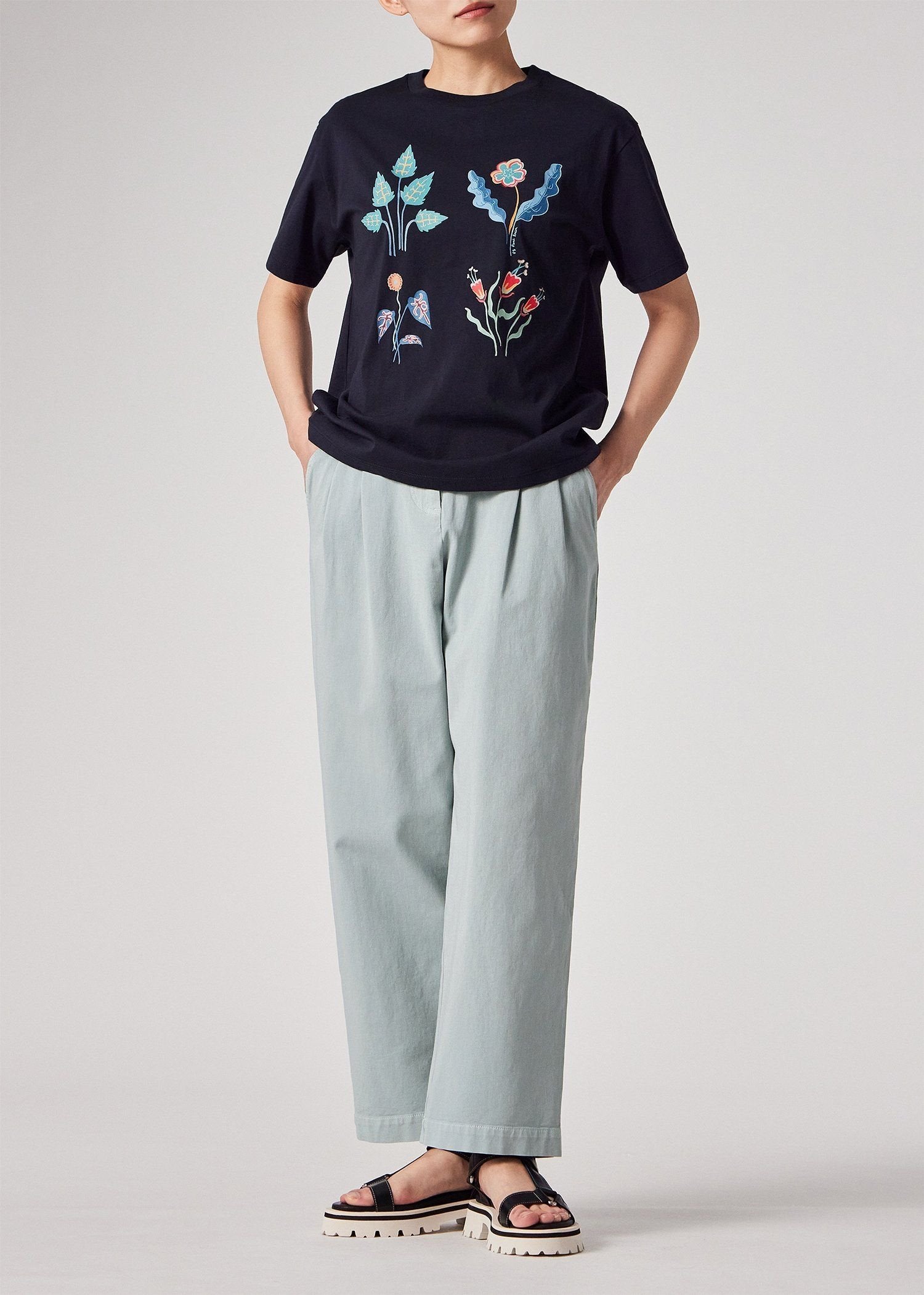 ウィメンズ 2タック コットンパンツ