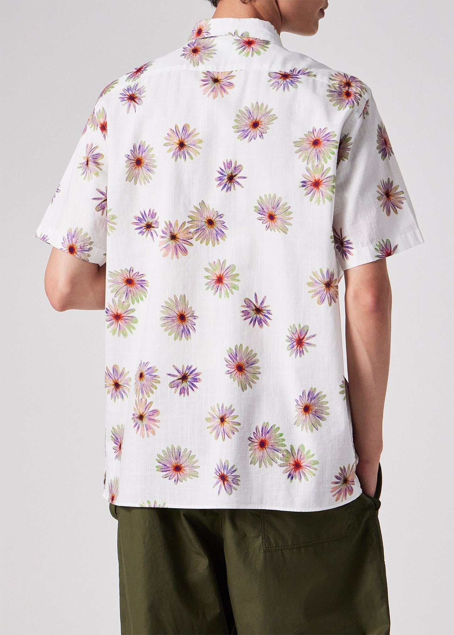 "Luminescent Floral" 半袖シャツ