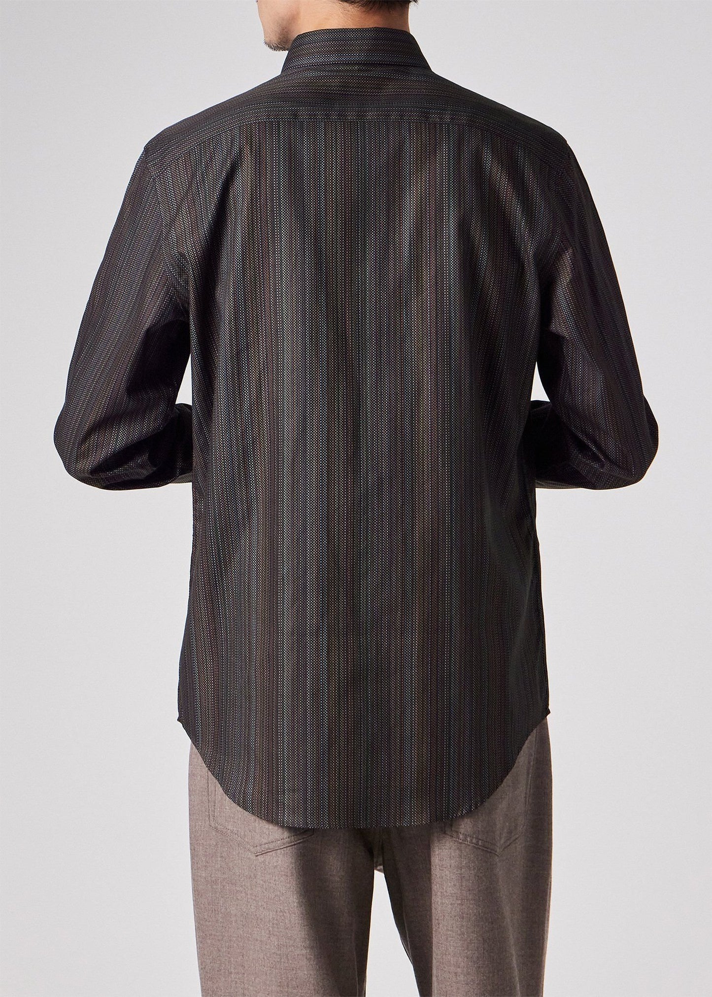 "Signature Stripe" マイクロチェック シャツ