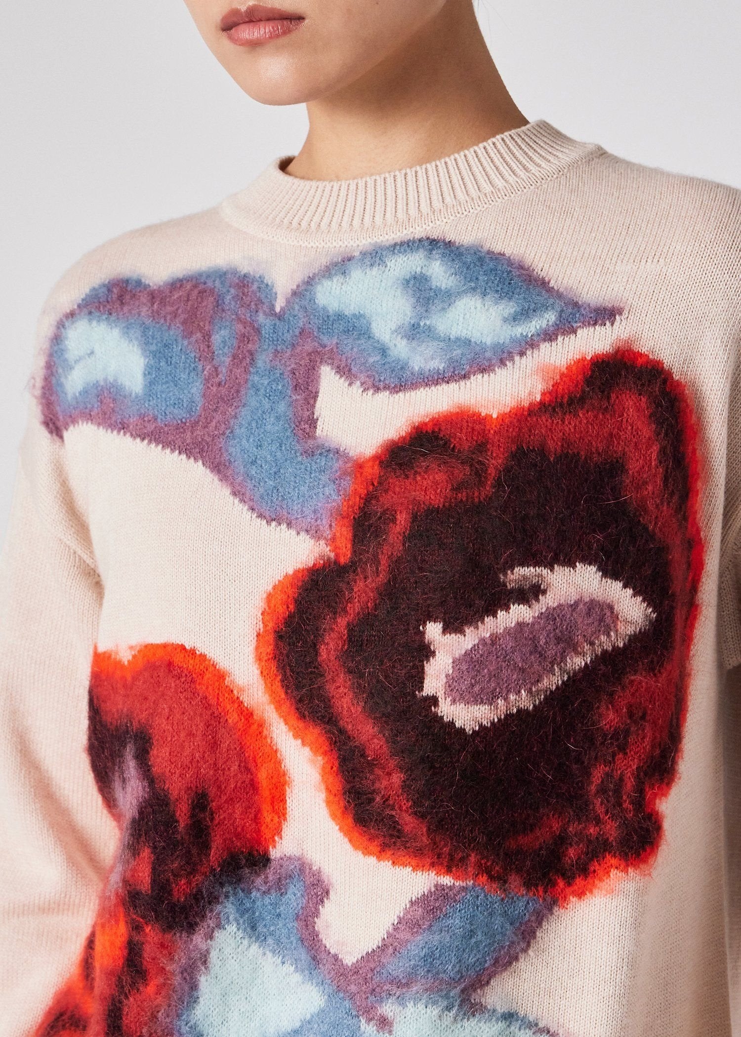 ウィメンズ "Damask Rose" インターシャ ニット